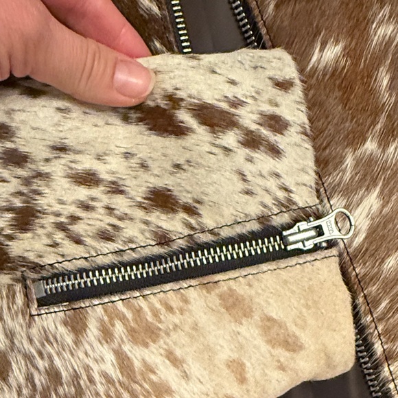 Nasty Gal Cow Hide leather Bomber Jacket - Picture 6 of 11